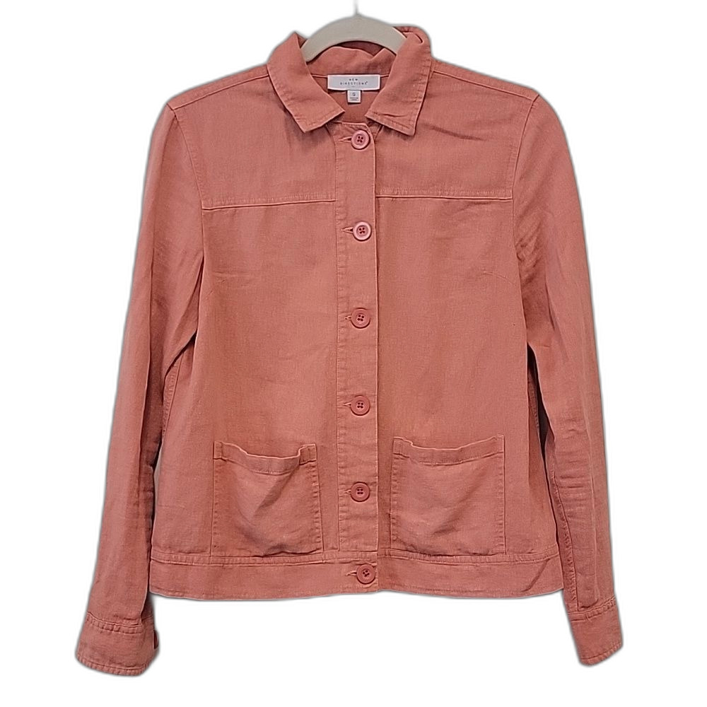 Coral Linen Blend Jacket